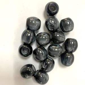 Perles en résine Shiyi C053 12*12mm à grand trou, perles à trou droit, perles en forme de disque pour la fabrication de bijoux DIY - Product Image 5