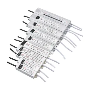 AC100V-260V To DC 12V 24V Lighting Driver 60W 100W 200W IP67 Waterproof Outdoor Switching Power Supply Transformer For LED Strip