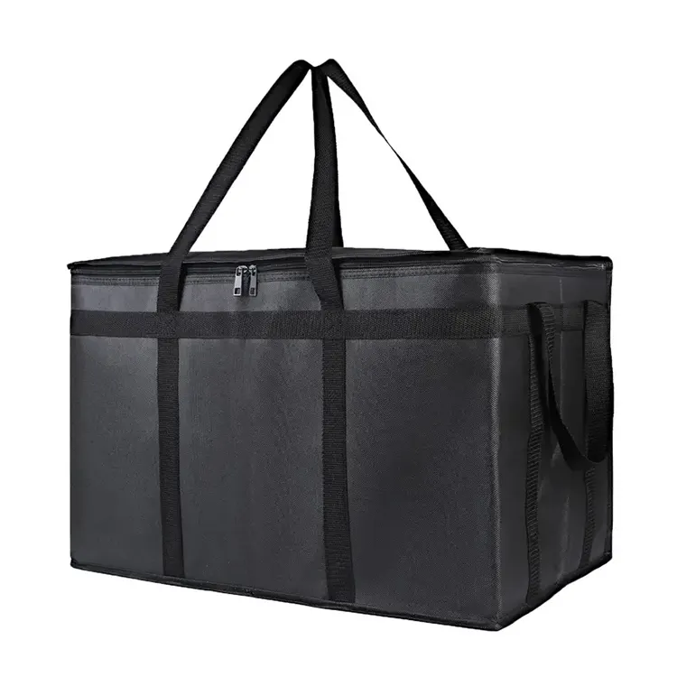 Large Reusable Foldable Insulated Food Delivery Bags, Insulated Bags To Keep Food Cold, Reusable Food Insulated Takeout Bag