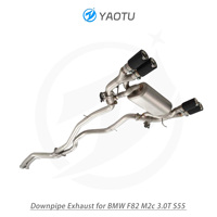 YT 304 sistem knalpot Valved, knalpot Stainless Steel Valved Performance Catback untuk BMW F87 M2c 3.0T S55
