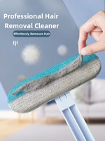 Brosse anti-poils pour chiens et chats, rouleau anti-peluches réutilisable double face pour canapé, tapis, lit, voiture, outil de nettoyage des poils d'animaux