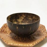 Estick DIY Set Bols à Noix de Coco Cuillères en Bois Coquille Naturelle Marron Écologique Durable Ustensiles de Cuisine 2 Boîtes Logo Personnalisé Fête