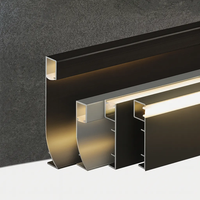 Profilé de plinthe en aluminium Ringo, alliage thermolaqué, accessoires de canal pour éclairage LED linéaire au sol, pour la décoration moderne de la maison