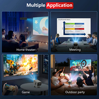 Javoda R2F proyektor Mini portabel, proyektor rumah kompatibel Netflix dengan BT pintar Wi-Fi 4K FHD