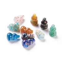 Contas de vidro pandahall, artesanais, millefiori, sem furos