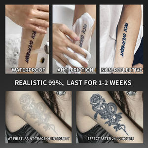 <span class=keywords><strong>Tatuaje</strong></span> temporal, <span class=keywords><strong>tatuaje</strong></span> semipermanente, resistente al agua, a prueba de sudor, dura 2 semanas, <span class=keywords><strong>tatuaje</strong></span> antifricción a base de hierbas realista para el cuerpo del brazo - Product Image 5