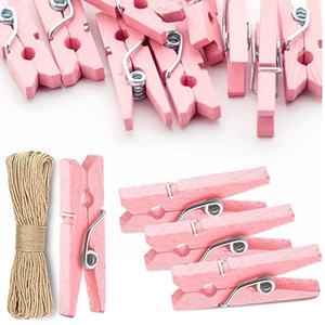 Pinces <span class=keywords><strong>à</strong></span> <span class=keywords><strong>linge</strong></span> imprimées colorées personnalisées stabilise de grands types de pinces <span class=keywords><strong>à</strong></span> <span class=keywords><strong>linge</strong></span> en bois pour badge - Product Image 2