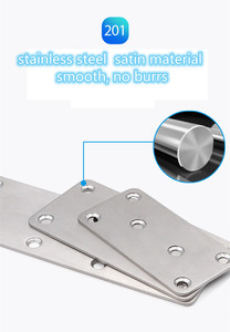 Mobilya parçaları düz tamir metal düz braket plakaları sabitleme köşe parantez - Product Image 5