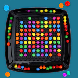 Customized Fun Competitive Interactive Family Board Game <strong>Toy</strong> Chessboard 120pcs Color Matching Beads <strong>Rainbow</strong> Plastic Board EN71 - Product Image 6