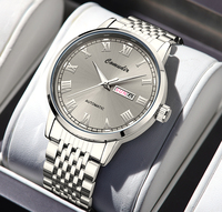 Reloj de Lujo para Hombre con Logotipo Personalizado ODM OEM, con Calendario, Resistente al Agua, Diseño Hueco, Fábrica de Joyería, Grabado de Logotipo