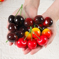 Gesimuleerd kersenmodel van schuim, hoge imitatie van fruit, handgemaakt, ambachtelijk, Halloween, Pasen, binnenhuisdecoratie, ornament