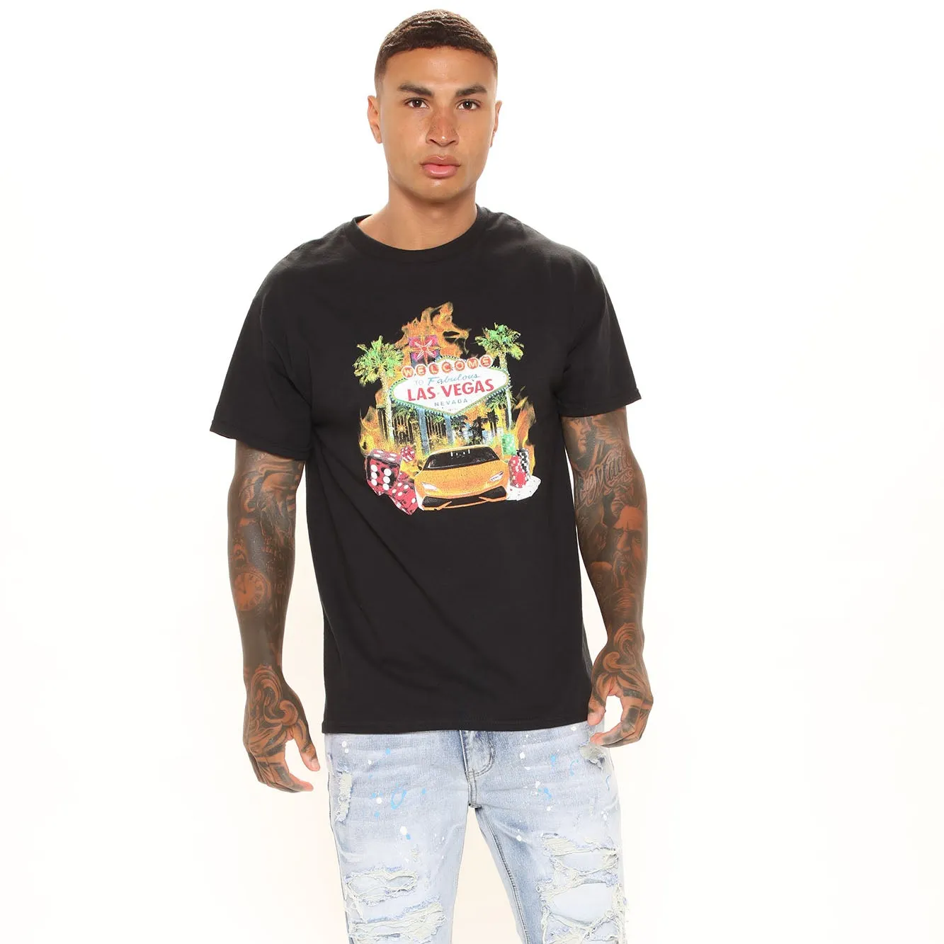 Camiseta de manga corta para hombre, camisa de verano con estampado personalizado, cuello redondo, ropa informal a la moda