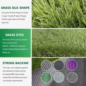 Gazon artificiel paysager, gazon <span class=keywords><strong>synthétique</strong></span> haute densité, revêtement de sol pour <span class=keywords><strong>jardin</strong></span>, aménagement paysager extérieur - Product Image 5