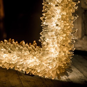 หรูหรา <span class=keywords><strong>Elysium</strong></span> Handcrafted หินคริสตัล LED กระจกโคมไฟตั้งพื้นโคมไฟสําหรับห้องนั่งเล่น - Product Image 2