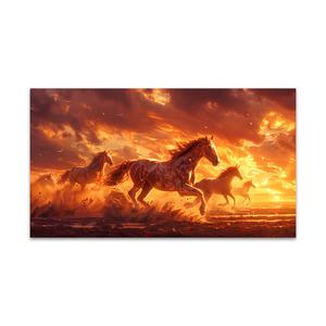 Groothandel Moderne Twilight Arabische Paarden Lopen <span class=keywords><strong>Wild</strong></span> In De Woestijn Arabische Stijl Canvas Kunst Prints Voor Interieurontwerp Projecten - Product Image 1