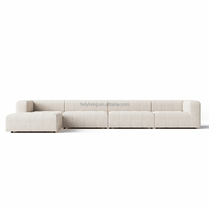 Muebles Modernos para Sala de Estar Ferly Luxury Living, Sección Modular con Reposabrazos Izquierdo y Cojín Suave - Product Image 1