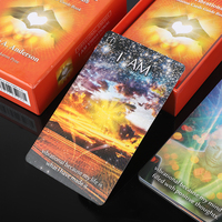 Cartes de tarot personnalisées imperméables avec logo sur mesure, écologiques et durables, pour usage familial, finition UV