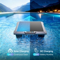 Aspirateur robotisé automatique pour piscine alimenté par énergie solaire 10W, directement de l'usine, pour le nettoyage de la surface de la piscine