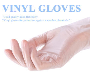 Food Service Disposable Vinyl Gloves 24CM Silicone-Free Powder-Free Non Sterile Clear Smooth Texture Customizable - Product Image 5