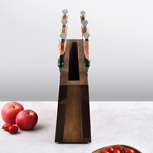 2026年新入荷 カスタムデザイン キッチン無垢材 強力マグネット式 包丁収納プロテクターブロックホルダー - Product Image 5