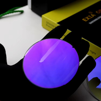 Lunettes de soleil EXIA A75 avec verres miroir violets, verres UV400, base plate SHMC, courbure zéro