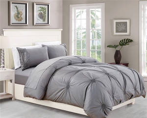 Set Sprei Modern dengan Teknik Tenun Serat Poliester 100% Pola Pewarnaan Benang - Product Image 2