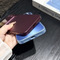 Coque Brillante Style Métallique avec Protection d'Objectif en Verre pour iPhone 14 15 16 17 18 Pro Max, Compatible Charge Sans Fil et Magnétique