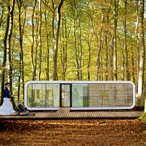 Petite maison préfabriquée Apple Cabin avec bureau et toilettes pour hôtels et complexes hôteliers - Product Image 3