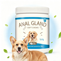 Vente en gros Usine chinoise OEM Marque privée Soft Chews pour le soin des glandes anales et le soutien de l'égouttement des glandes anales, à base de fibres digestives
