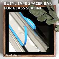 Barre d'espacement en aluminium RB-01073, ruban adhésif insonorisant industriel en butyl, isolation de porte en verre