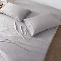 Parure de lit moderne tissée haut de gamme avec logo personnalisé, vente en gros, housse de couette, taies d'oreiller et draps, toutes saisons, durable et respirante