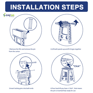 Bangku lipat plastik berat 18 inci, untuk dapur, taman, Hotel - Product Image 2