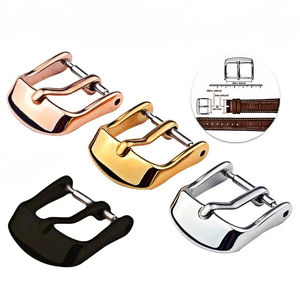 CAOWTAN <span class=keywords><strong>Boucle</strong></span> de montre en acier inoxydable 16 18 20 22mm pour bracelet <span class=keywords><strong>Boucle</strong></span> <span class=keywords><strong>ardillon</strong></span> en métal Noir Or Argent Rose Bracelet Fermoir Accessoires - Product Image 1