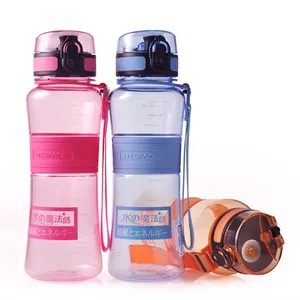 الرياضة زجاجة المياه مع تسرب برهان غطاء الوجه العلوي و قفل الأمان ، صديقة للبيئة و BPA الحرة زجاجة مياه بلاستيكية, للجيم, اليوغا