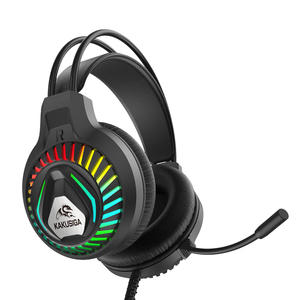 Casque de jeu Kakusiga circum-auriculaire avec microphone et éclairage RGB pour PC - Product Image 1