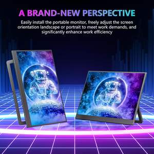 WUAWE Petit moniteur portable avec béquille 14 pouces 16:10 FHD 1200P Ultra fin Double haut-parleurs Deuxième écran pour ordinateur portable <span class=keywords><strong>PC</strong></span> Téléphone pour - Product Image 4