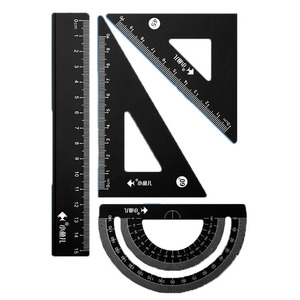 Bán buôn kim loại La bàn hộp 8 Mảnh trường văn phòng phẩm Bộ dụng cụ thiết lập toán học hình học Set nhựa vẽ với người cai trị - Product Image 4