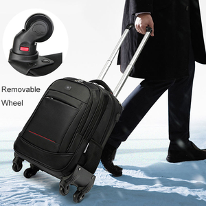 <b>Multifunctional</b> Oxford Roller Vintage Style Water-Repellent Spinner <b>Suitcase</b> Luggage Wheel Zipper Business Travel Trolley Bag - Product Image 2