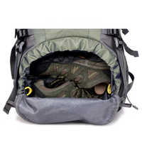 Sac à dos de randonnée imperméable en polyester 50L avec housse de pluie pour le trekking, le camping et l'alpinisme – Indispensable pour les voyages en plein air