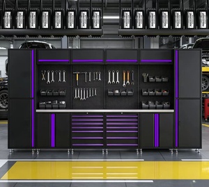 Gabinete de Herramientas Modular de Acero Resistente Personalizado, Solución de Almacenamiento para Garaje, Adecuado para Talleres de Mantenimiento - Product Image 1