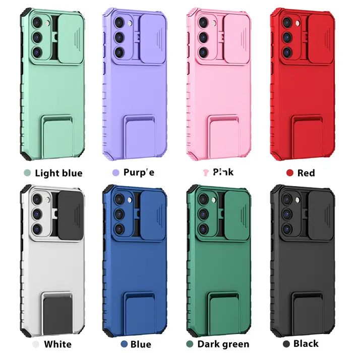 Lichicase TPU PC 2 en 1 a prueba de golpes Kickstand Armor Case para Samsung S23 S23 Plus Hard Mobile Cover