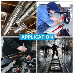 Heavy Duty Fiberglass Reinforced Aluminum <b>Foil</b> <b>Tape</b>,High Temperature Heat Shield <b>Tape</b> for HVAC Ductwork, Bulk Supply Contractors - Product Image 5