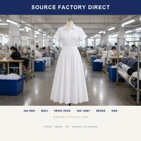 Robe chemise longue personnalisée pour femme, motif floral, froncée, en dentelle, en coton plissé, coupe trapèze, vente en gros directe d'usine certifiée, faible MOQ, logo premium