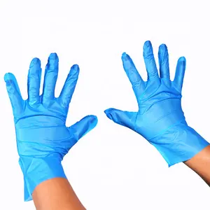ファーストフードキッチンクリーニングのための青い手袋多目的使用、ビニール手袋の代わり