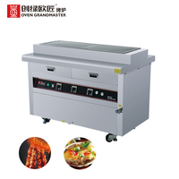 Machine de gril d'acier inoxydable de gril de BBQ sans fumée électrique à grande vitesse commerciale