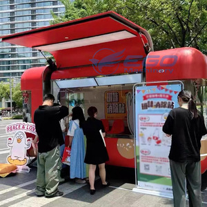 Mobile Electric Drive Stainless Steel Food Cart Commercial Catering Ice <b>Cream</b> Pizza Snack Fast Food - Product Image 6