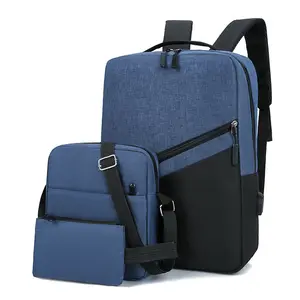 Multipurpose Laptop Backpack Custom Logo Design 3 Pieces Set Multiple Compartments Business Travel Bag Backpack