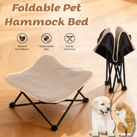 Hamac pliable pour chat, lit surélevé pour chiot, chaise longue avec structure métallique