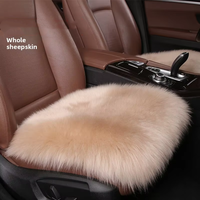 Échantillon de support pour vente en gros, direct usine, nouveau coussin de siège avant de voiture d'hiver, en peluche épaisse, chaud, antidérapant, durable, imperméable, en peau de mouton