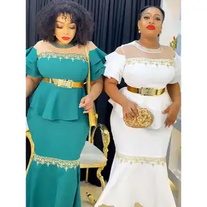 2023 New African Dress for Women Tops Skirt 2 Piece Sets Elegant Ladies Party Evening Wedding Dresses Africa Clothing Plus Size